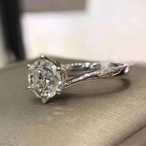 925 Silver Rings Cute Cubic Zirconia Wedding Anniversary Jewelry